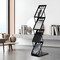 Foldable 4-Tier Magazine Display Rack with Carrying Bag, 4 Pockets